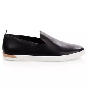 Vince Women’s Black Vero Matte Leather Slip-On Sneakers Size 7